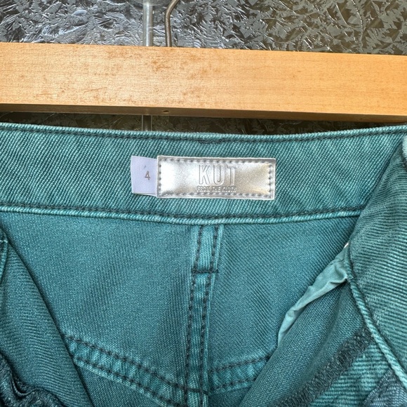 Kut from the Kloth Teal Distressed Jean Shorts - Picture 6 of 6